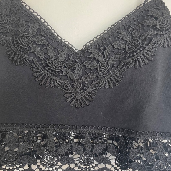 Topshop black crochet crop top bralette size 6 - Picture 9 of 11